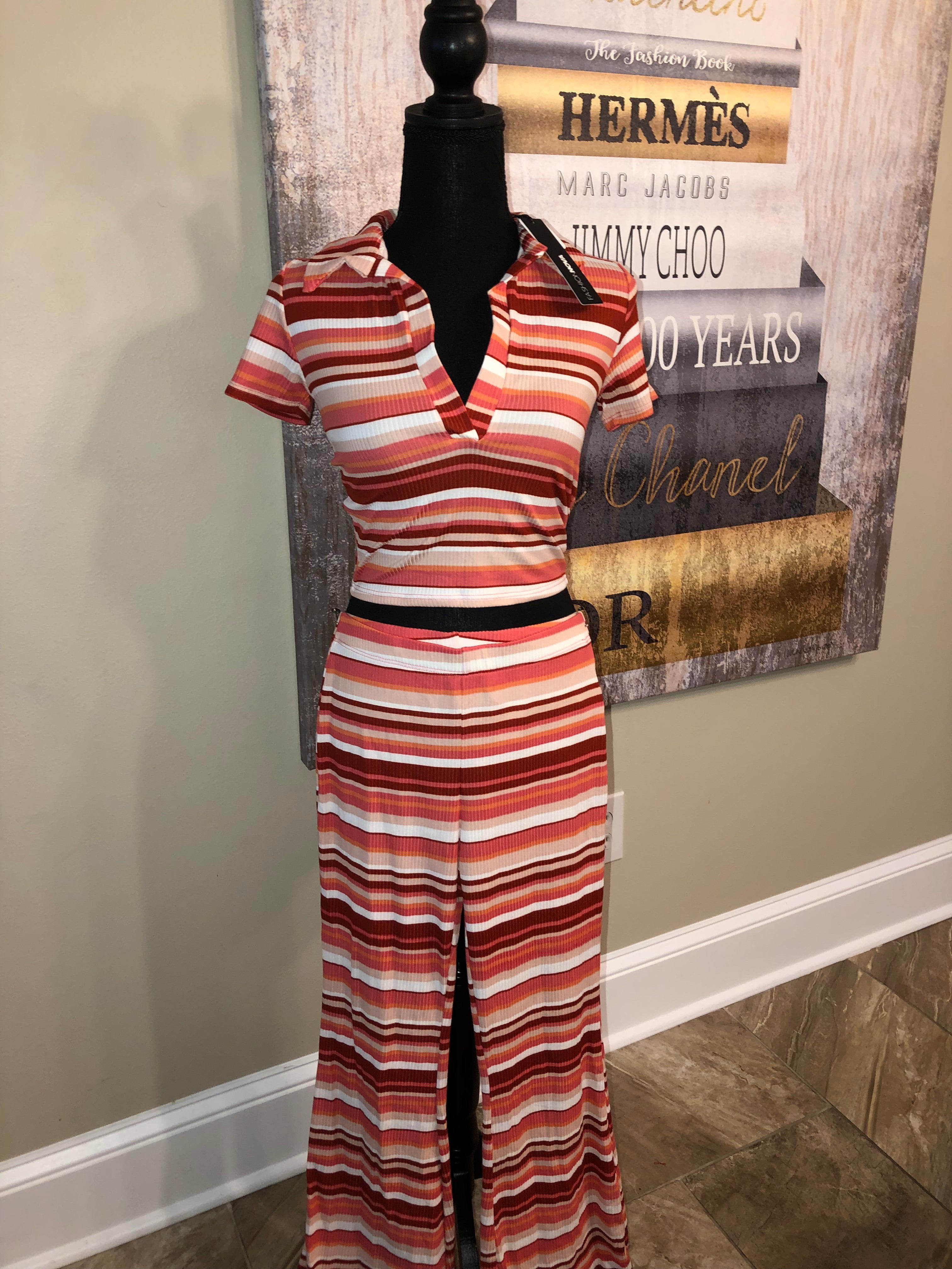 Colorful Stripes 2 Piece Set